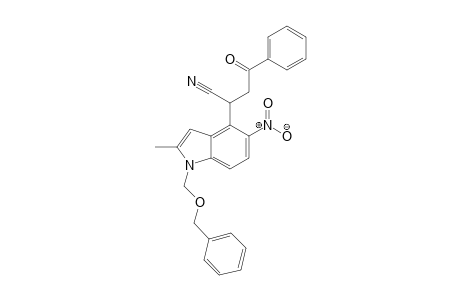 2-(1-Benzyloxymethyl-2-methyl-5-nitro-1H-indol-4-yl)-4-oxo-4-phenylbutyronitrile