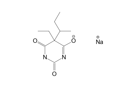 5-sec-butyl-5-ethylbarbituric acid, sodium salt