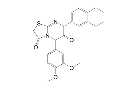 5-(3,4-dimethoxyphenyl)-7-(5,6,7,8-tetrahydronaphthalen-2-yl)-2H-thiazolo[3,2-a]pyrimidine-3,6(5H,7H)-dione