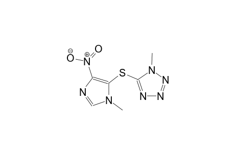 1-methyl-5-[(1-methyl-4-nitro-1H-imidazol-5-yl)sulfanyl]-1H-tetraazole