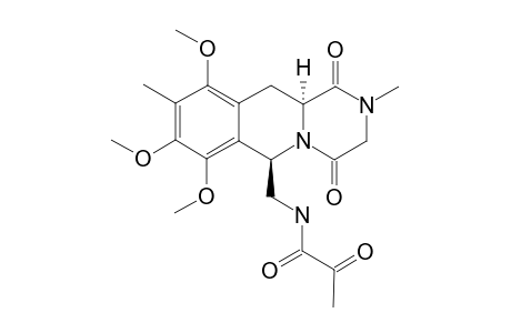 #19B;N-[[(6R*,11AS*)-7,8,10-TRIMETHOXY-2,9-DIMETHYL-1,4-DIOXO-2,3,4,6,11,11A-HEXAHYDRO-1H-PYRAZINO-[1,2-B]-ISOQUINOLIN-6-YL]-METHYL]-2-OXO-PROPANAMIDE