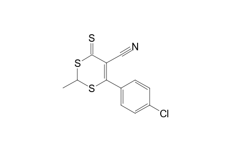 6-(4-CHLOROPHENYL)-5-CYANO-2-METHYL-(4H)-1,3-DITHIACYCLOHEXENE-4-THIONE