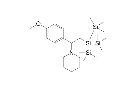 1-(2-(1,1,1,3,3,3-hexamethyl-2-(trimethylsilyl)trisilan-2-yl)-1-(4-methoxyphenyl)ethyl)piperidine