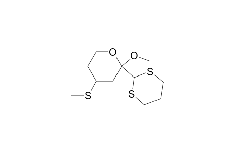 2-(Tetrahydro-2-methoxy-4-(methylthio)-2-pyranyl)-1,3-dithiane