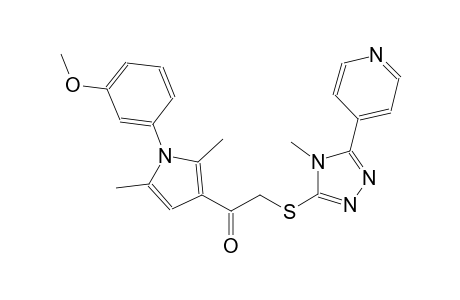 ethanone, 1-[1-(3-methoxyphenyl)-2,5-dimethyl-1H-pyrrol-3-yl]-2-[[4-methyl-5-(4-pyridinyl)-4H-1,2,4-triazol-3-yl]thio]-