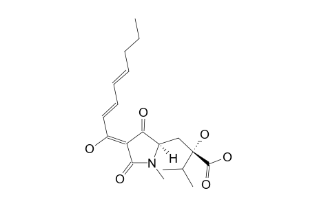 ISO-HA;ISOHARZIANIC-ACID;(2H-ALPHA)-2-HYDROXY-2-[4-(1-HYDROXYOCTA-2,4-DIENYLIDENE)-1-METHYL-3,5-DIOXOPYRROLIDIN-2-YL-METHYL]-3-METHYLBUTYRIC-ACID