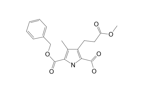 3-(3-Methoxy-3-oxidanylidene-propyl)-4-methyl-5-phenylmethoxycarbonyl-1H-pyrrole-2-carboxylic acid