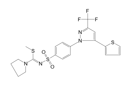N-{{p-[5-(2-thienyl)-3-(trifluoromethyl)pyrazol-1-yl]phenyl}sulfonyl}thio-1-pyrrolidinecarboximidic acid, methyl ester