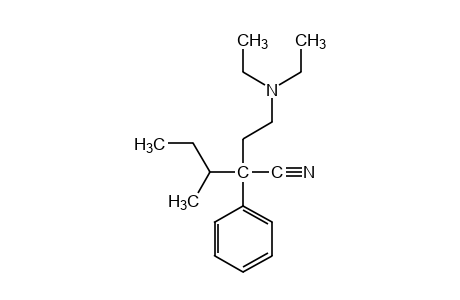 2-[2-(diethylamino)ethyl]-3-methyl-2-phenylvaleronitrile