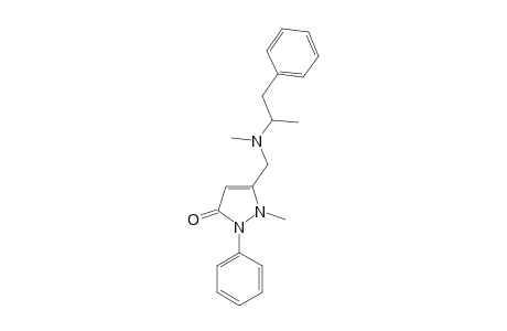 2-methyl-3-{[methyl(alpha-methylphenethyl)amino]methyl}-1-phenyl-3-pyrazolin-5-one