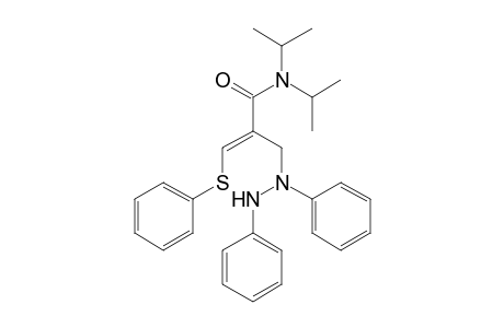 2-Propenamide, 2-[(1,2-diphenylhydrazino)methyl]-N,N-bis(1-methylethyl)-3-(phenylthio)-, (E)-