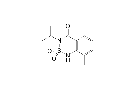 1H-2,1,3-Benzothiadiazin-4(3H)-one, 8-methyl-3-(1-methylethyl)-, 2,2-dioxide