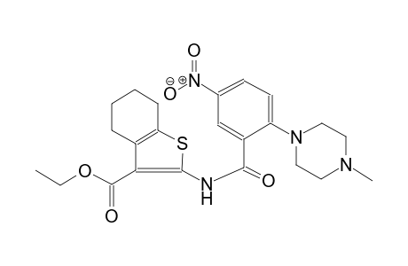 benzo[b]thiophene-3-carboxylic acid, 4,5,6,7-tetrahydro-2-[[2-(4-methyl-1-piperazinyl)-5-nitrobenzoyl]amino]-, ethyl ester