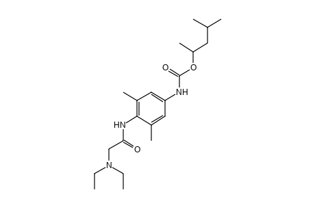 4-[2-(diethylamino)acetamido]-3,5-dimethylcarbanilic acid, 1,3-dimethylbutyl ester