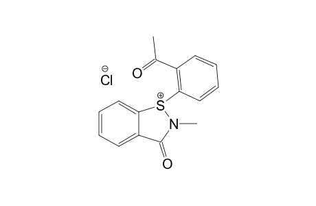 2,3-DIHYDRO-1-(2-ACETYLPHENYL)-2-METHYL-3-OXO-1,2-BENZISOTHIAZOL_1-IUM_CHLORIDE