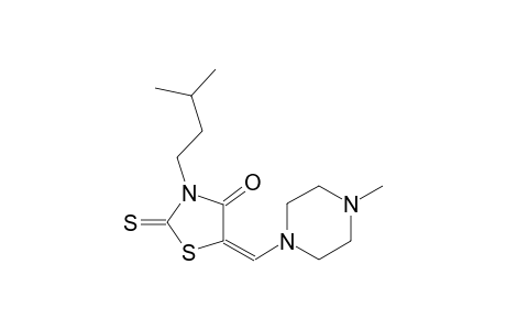 4-thiazolidinone, 3-(3-methylbutyl)-5-[(4-methyl-1-piperazinyl)methylene]-2-thioxo-, (5E)-