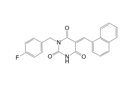 (5E)-1-(4-fluorobenzyl)-5-(1-naphthylmethylene)-2,4,6(1H,3H,5H)-pyrimidinetrione