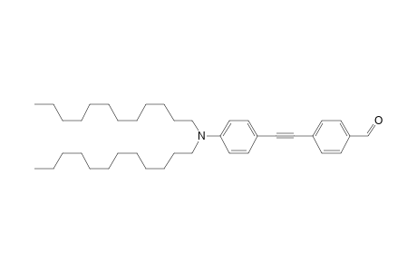 4-[2-[4-(dilaurylamino)phenyl]ethynyl]benzaldehyde