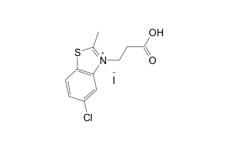 3-(2-carboxyethyl)-5-chloro-2-methylbenzothiazolium iodide