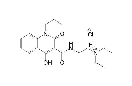 N,N-diethyl-2-{[(4-hydroxy-2-oxo-1-propyl-1,2-dihydro-3-quinolinyl)carbonyl]amino}ethanaminium chloride