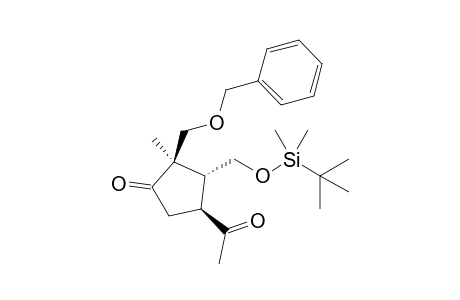 (2R,3R,4S)-2-Benzyloxymethyl-3-(tert-butyldimethylsilyloxymethyl)-4-acetyl-2-methylcyclopentanone