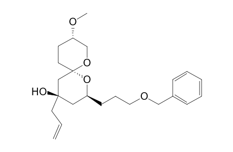 (2S,4R,6S,9S)-4-Allyl-2-(3-(benzyloxy)propyl)-9-methoxy-1,7-dioxaspiro[5.5]undecan-4-ol