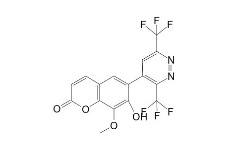 7-Hydroxy-8-methoxy-6-[4'-(3',6'-bis<trifluoromethyl>)pyridazinyl]coumarin
