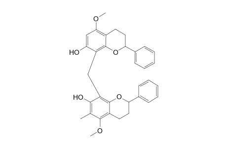 8-(3',4'-Dihydro-5',7'-dimethoxy-2'-phenyl-2'H-[1]-benzopyran-8'-yl)methyl]-3,4-dihydro-5-methoxy-2-phenyl-2H-[1]-benzopyran-7-ol