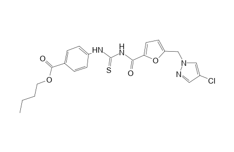 butyl 4-{[({5-[(4-chloro-1H-pyrazol-1-yl)methyl]-2-furoyl}amino)carbothioyl]amino}benzoate