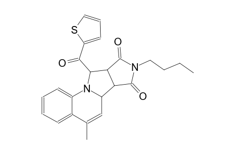 6aH-pyrrolo[3',4':3,4]pyrrolo[1,2-a]quinoline-7,9(6bH,8H)-dione, 8-butyl-9a,10-dihydro-5-methyl-10-(2-thienylcarbonyl)-