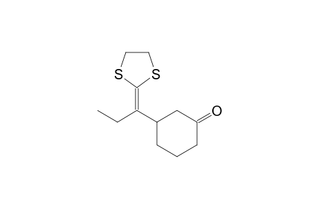 3-(1-(1,3-Dithiolan-2-ylidene)propyl)cyclohexan-1-one