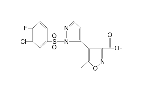 4-{1-[(3-chloro-4-fluorophenyl)sulfonyl-5-yl}-5-methyl-3-isoxazolecarboxylic acid, methyl ester