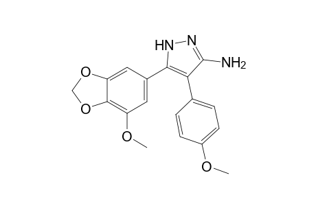 4-(4-Methoxyphenyl)-5-(3-methoxy-4,5-methylenedioxyphenyl)-1H-pyrazol-3-amine