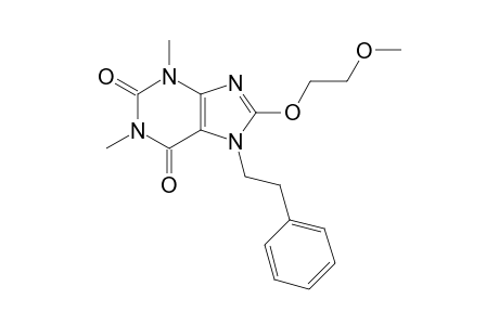 8-(2-methoxyethoxy)-1,3-dimethyl-7-(2-phenylethyl)-3,7-dihydro-1H-purine-2,6-dione