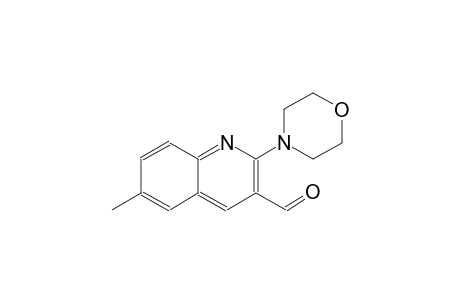 3-quinolinecarboxaldehyde, 6-methyl-2-(4-morpholinyl)-