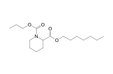 Pipecolic acid, N-propoxycarbonyl-, heptyl ester