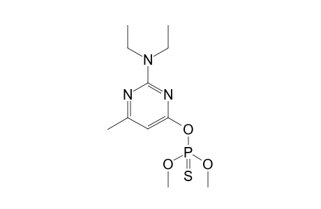 Phosphorothioic acid, O-[2-(diethylamino)-6-methyl-4-pyrimidinyl] O,O-dimethyl ester
