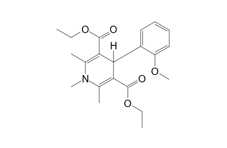 1,4-dihydro-4-(o-methoxyphenyl)-1,2,6-trimethyl-3,5-pyridinedicarboxylic acid, diethyl ester
