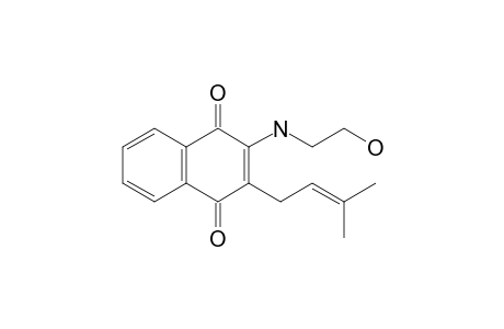 2-(2-Hydroxyethylamino)-3-(3-methylbut-2-enyl)-1,4-naphthoquinone