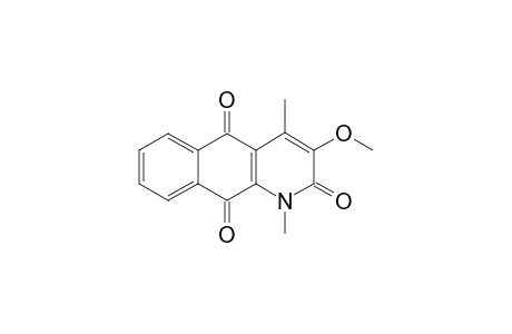 Marcanine-B,3-methoxy-N,4-dimethyl-1-aza-2,9,10-anthracenetrione