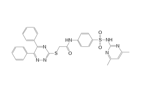 acetamide, N-[4-[[(4,6-dimethyl-2-pyrimidinyl)amino]sulfonyl]phenyl]-2-[(5,6-diphenyl-1,2,4-triazin-3-yl)thio]-