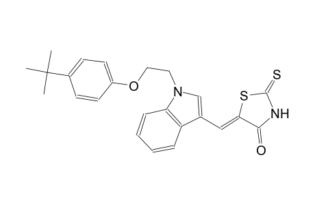 (5Z)-5-({1-[2-(4-tert-butylphenoxy)ethyl]-1H-indol-3-yl}methylene)-2-thioxo-1,3-thiazolidin-4-one