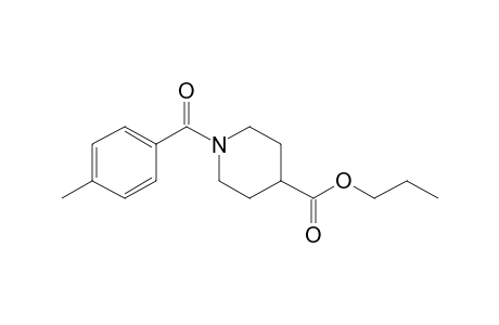 Isonipecotic acid, N-(4-methylbenzoyl)-, propyl ester