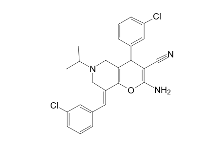(8E)-2-amino-8-(3-chlorobenzylidene)-4-(3-chlorophenyl)-6-isopropyl-5,6,7,8-tetrahydro-4H-pyrano[3,2-c]pyridine-3-carbonitrile