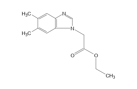 5,6-dimethyl-1-benzimidazoleacetic acid, ethyl ester