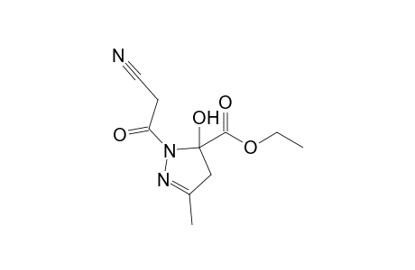 RAC-1-CYANOACETYL-5-HYDROXY-3-METHYL-5-ETHOXYCARBONYL-4,5-DIHYDRO-1H-PYRAZOLE