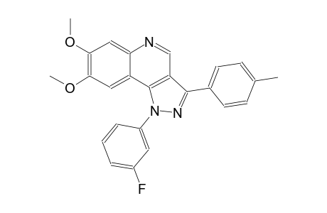 1-(3-fluorophenyl)-7,8-dimethoxy-3-(4-methylphenyl)-1H-pyrazolo[4,3-c]quinoline