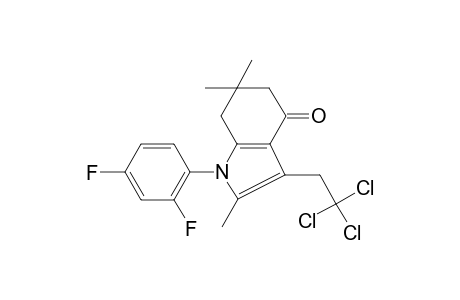 1-(2,4-Difluorophenyl)-2,6,6-trimethyl-3-(2,2,2-trichloroethyl)-1,5,6,7-tetrahydro-4H-indol-4-one