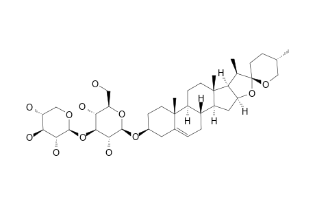 INDIOSIDE_G;3-O-[BETA-D-XYLOPYRANOSYL-(1->3)-BETA-D-GLUCOPYRANOSYL]-(22-S,25-S)-SPIROST-5-EN-3-BETA-OL