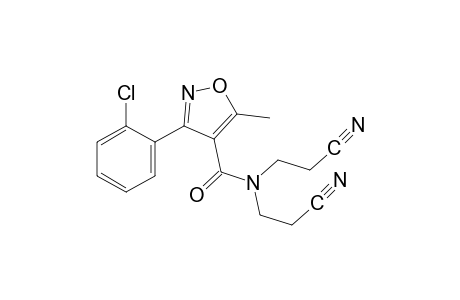 N,N-bis(2-cyanoethyl)-3-(o-chlorophenyl)-5-methyl-4-isoxazolecarboxamide